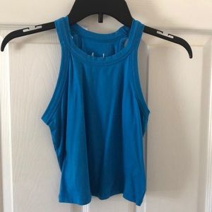 Blue crop top